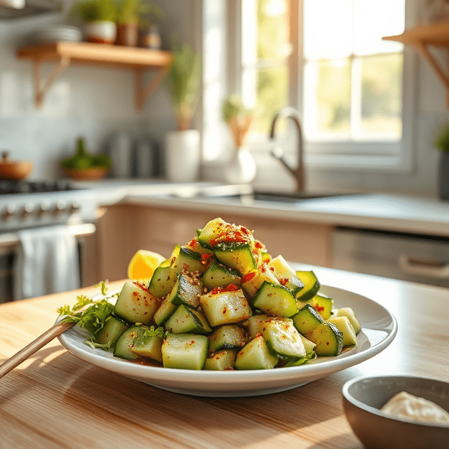 Smacked Cucumber: The Ultimate Side Dish to Complement Tofu Tikka or Korean Noodles - Root Kitchen UK