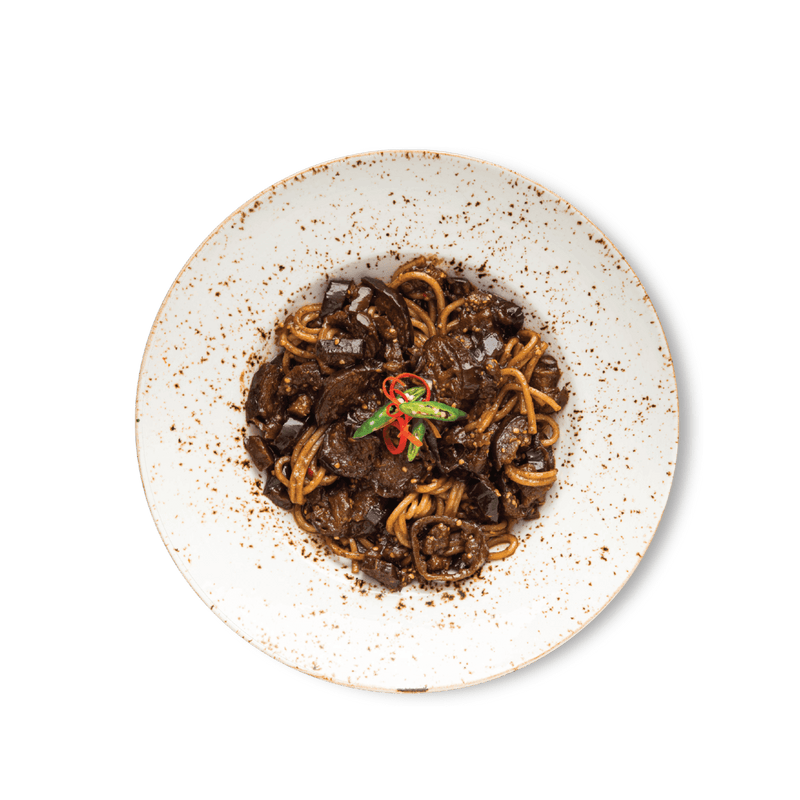Szechuan Aubergine Noodles - Root Kitchen UK